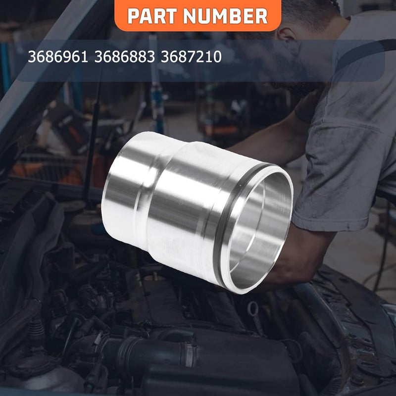 DEEGOOLY 3686961 6Pcs New Fuel Injector Sleeve Kit Cup Tube with Seal Compatible with Cummins ISX15 QSX15 X15 CM2350 Diesel Engine Parts Single Cam Aftermarket Parts Replace for 3686883 3687210 - Image 3